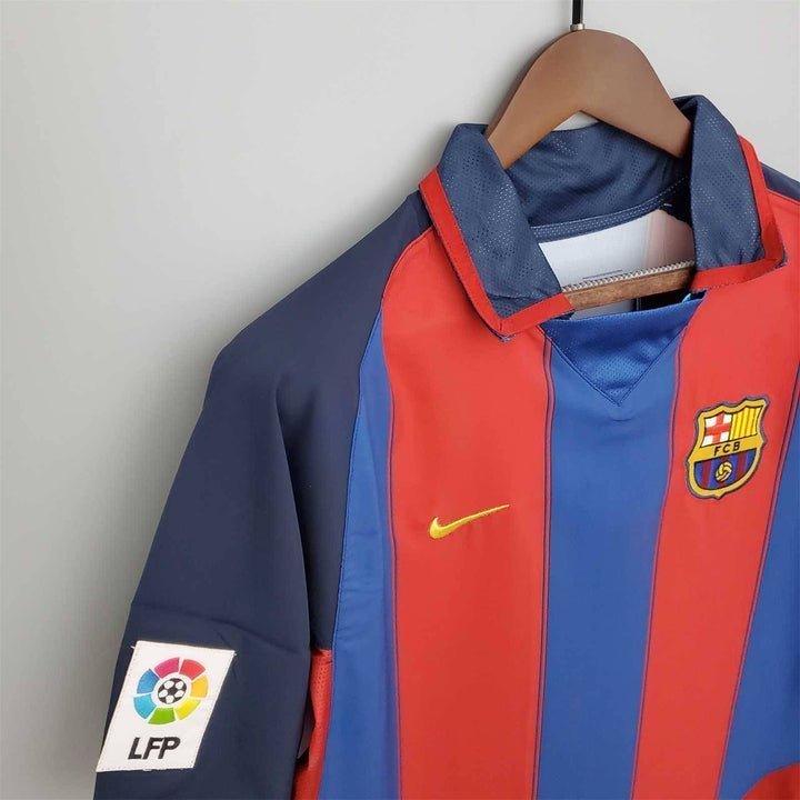 03/04 FC Barcelona Home Kit from FootballPrestige.club - Premium Football Kits
