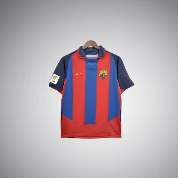 03/04 FC Barcelona Home Kit from FootballPrestige.club - Premium Football Kits
