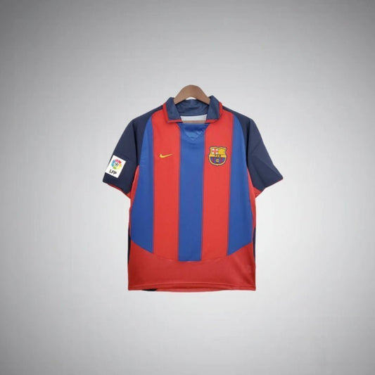 03/04 FC Barcelona Home Kit from FootballPrestige.club - Premium Football Kits