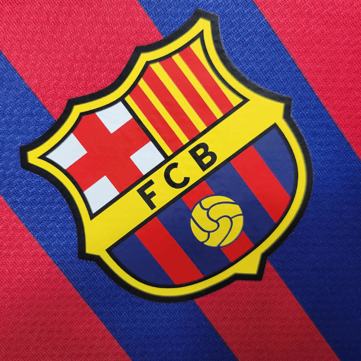 11/12 FC Barcelona Long Sleeve Home Kit from FootballPrestige.club - Premium Football Kits