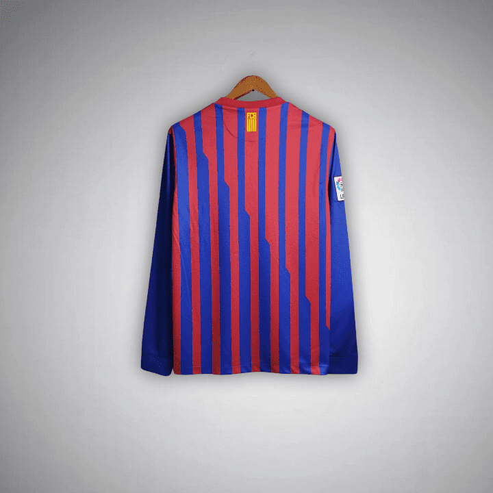 11/12 FC Barcelona Long Sleeve Home Kit from FootballPrestige.club - Premium Football Kits