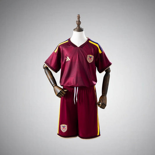 2026 Venezuela Home Kids Size Kit from FootballPrestige.club - Premium Football Kits