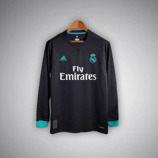 17/18 Real Madrid Long Sleeve Away Kit from FootballPrestige.club - Premium Football Kits