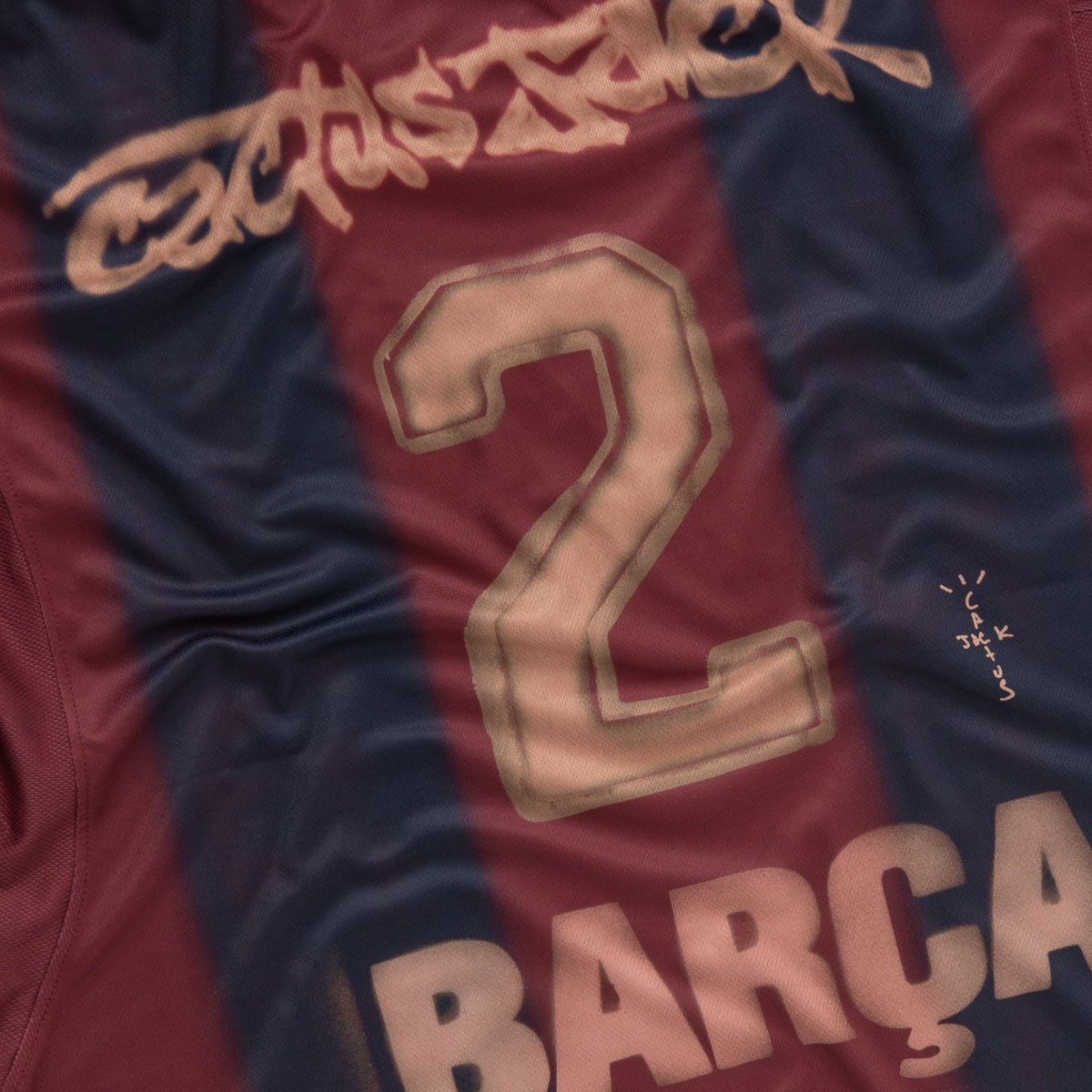 2000/01 FC Barcelona Retro x Cactus Jack Limited Edition Home Kit from FootballPrestige.club - Premium Football Kits