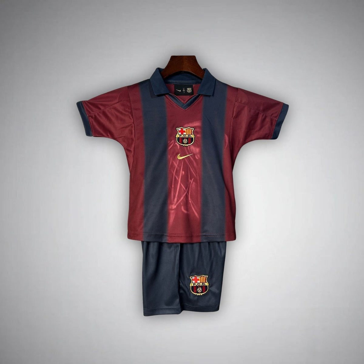 2000/01 FC Barcelona Retro x Cactus Jack Limited Edition Kids Size Home Kit from FootballPrestige.club - Premium Football Kits