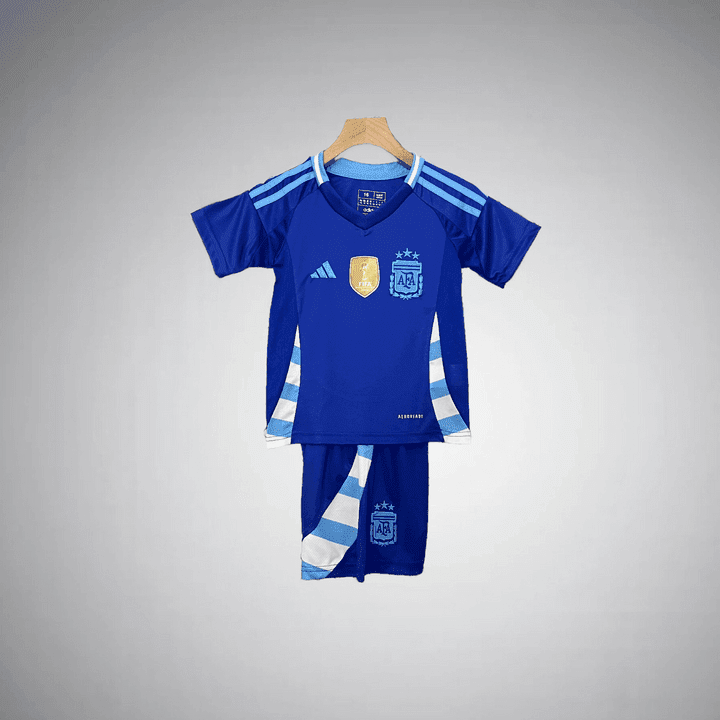 2024 Argentina Away Kids Size Kit from FootballPrestige.club - Premium Football Kits