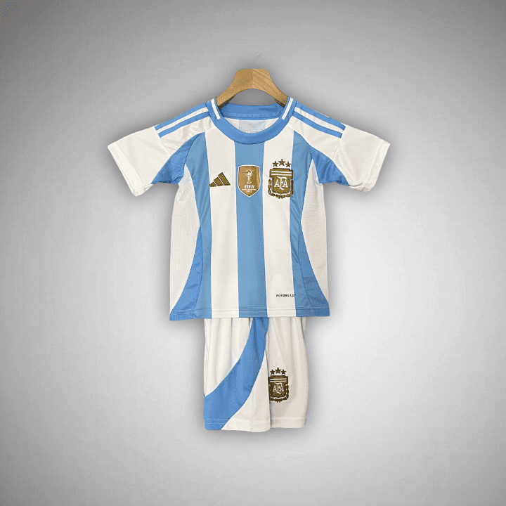 2024 Argentina Home Kids Size Kit from FootballPrestige.club - Premium Football Kits