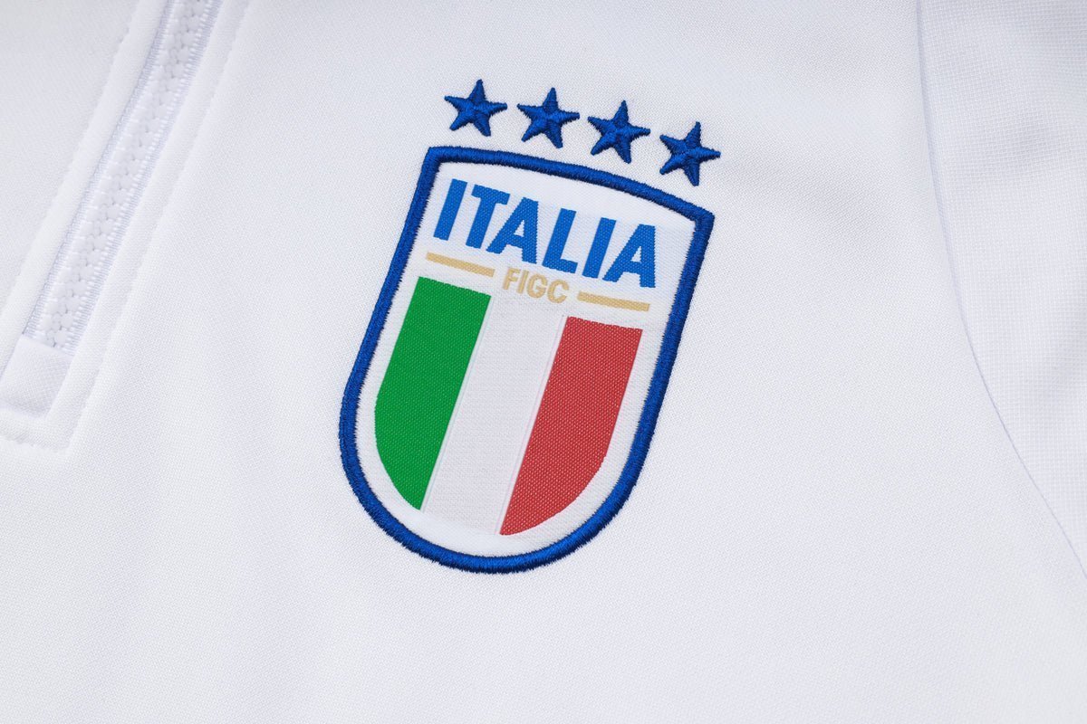 2024 Italy Blue and White Premium Tracksuit from FootballPrestige.club - Premium Football Kits