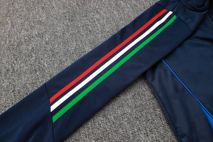 2024 Italy Dark Blue Premium Tracksuit from FootballPrestige.club - Premium Football Kits