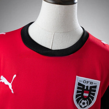 2026 Austria Home Kids Size Kit from FootballPrestige.club - Premium Football Kits