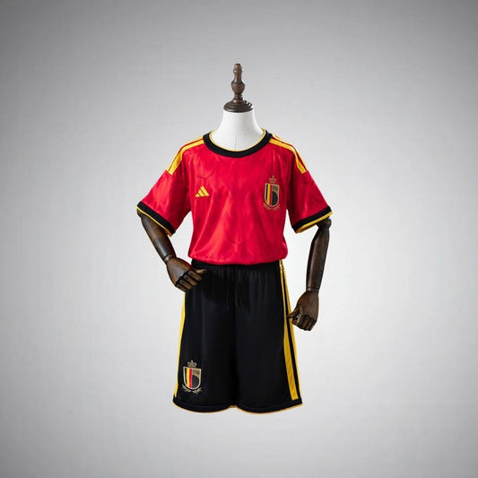 2026 Belgium Home Kids Size Kit from FootballPrestige.club - Premium Football Kits