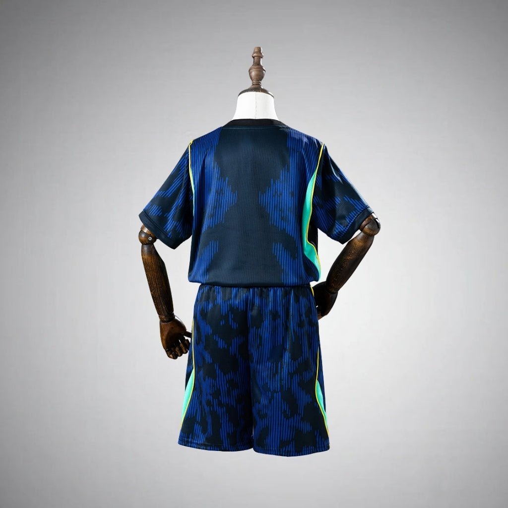 2026 Brazil Away Kids Size Kit from FootballPrestige.club - Premium Football Kits