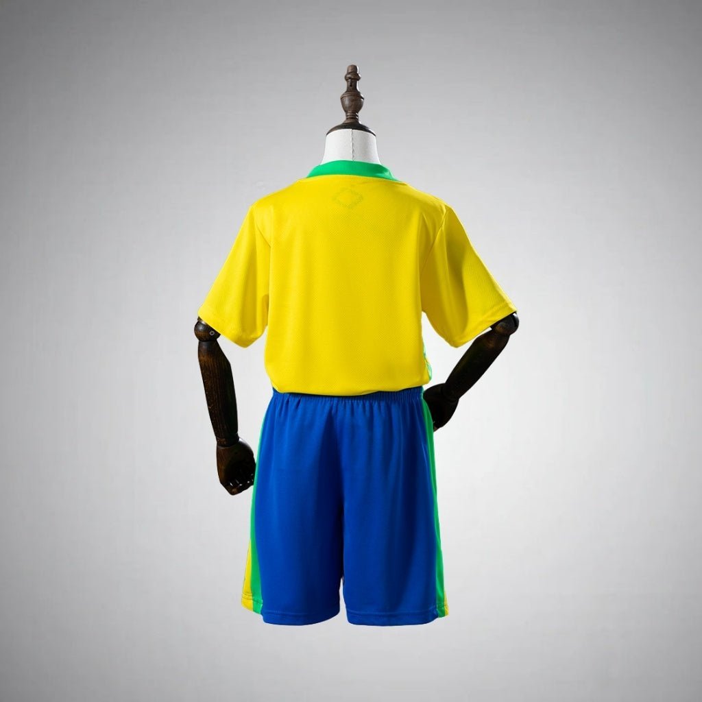 2026 Brazil Home Kids Size Kit from FootballPrestige.club - Premium Football Kits