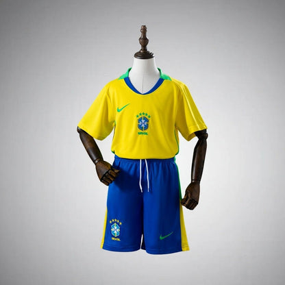 2026 Brazil Home Kids Size Kit from FootballPrestige.club - Premium Football Kits