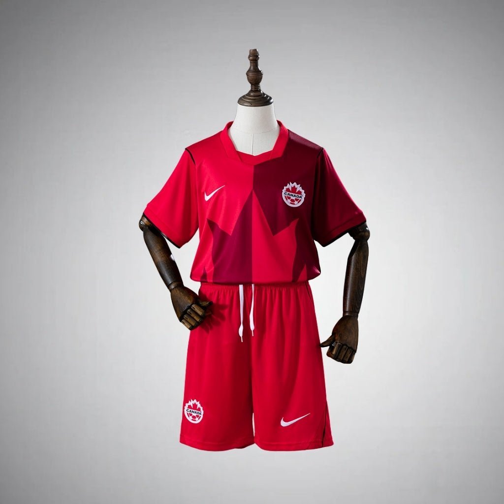 2026 Canada Home Kids Size Kit from FootballPrestige.club - Premium Football Kits