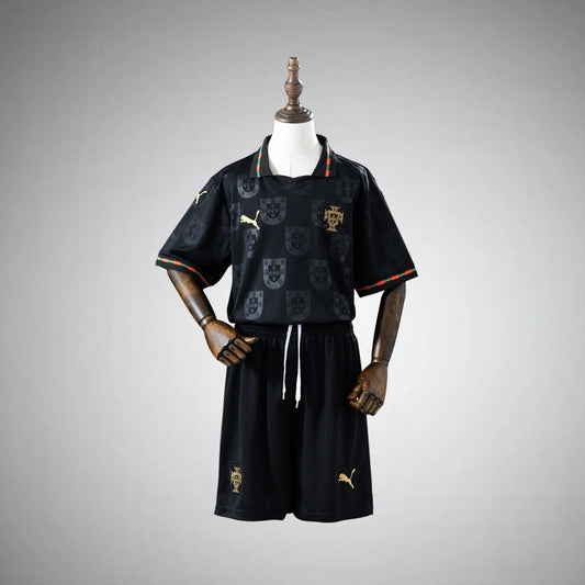2026 Portugal "Black Panther" Kids Size Kit from FootballPrestige.club - Premium Football Kits