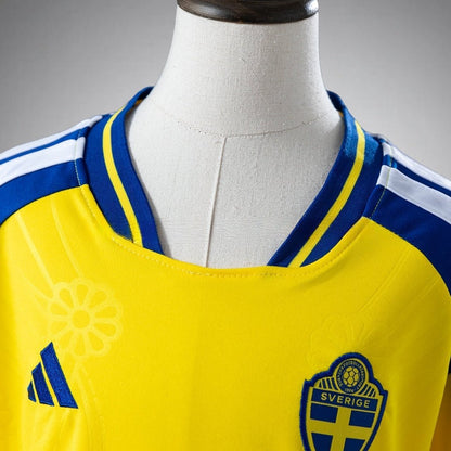 2026 Sweden Home Kids Size Kit from FootballPrestige.club - Premium Football Kits