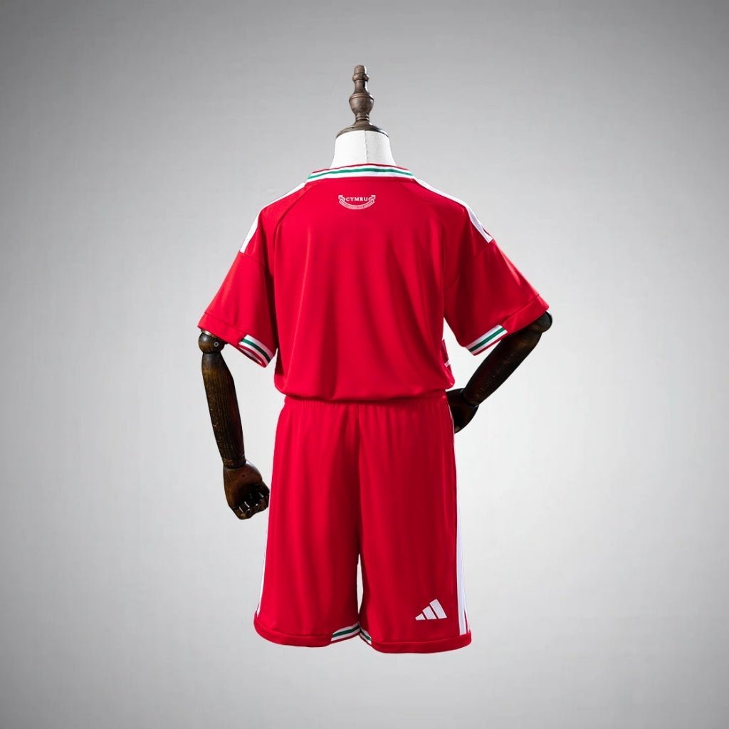 2026 Wales Home Kids Size Kit from FootballPrestige.club - Premium Football Kits