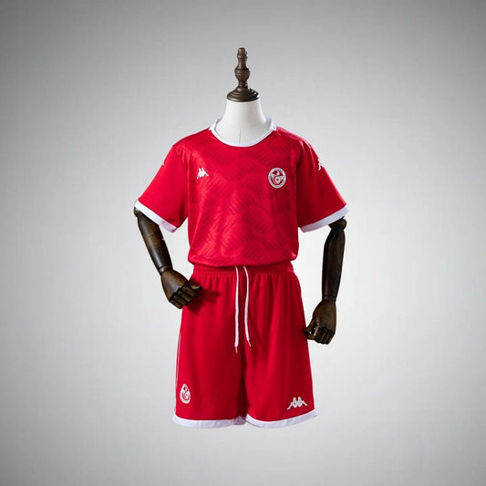 2026 Tunisia Home Kids Size Kit from FootballPrestige.club - Premium Football Kits