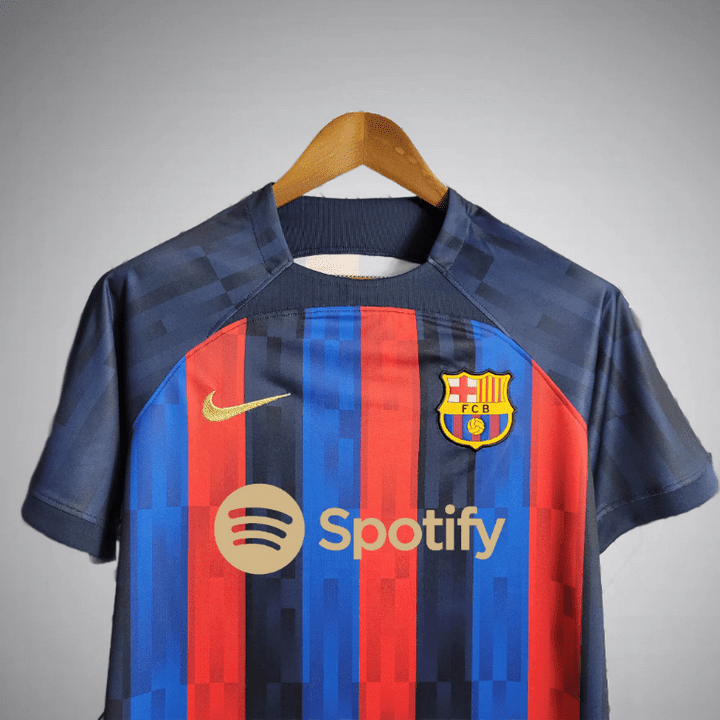22/23 FC Barcelona Home Kit from FootballPrestige.club - Premium Football Kits
