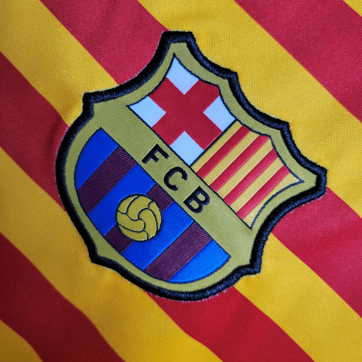 23/24 FC Barcelona Long Sleeve Away Kit from FootballPrestige.club - Premium Football Kits