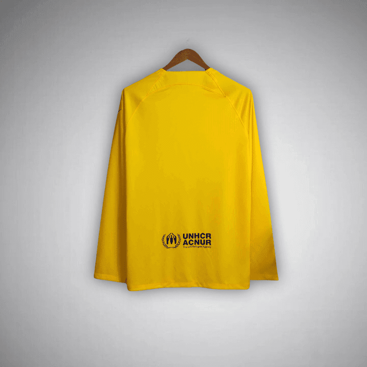 23/24 FC Barcelona Long Sleeve Away Kit from FootballPrestige.club - Premium Football Kits