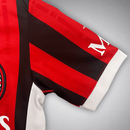 24/25 AC Milan Home Kids Size Kit from FootballPrestige.club - Premium Football Kits