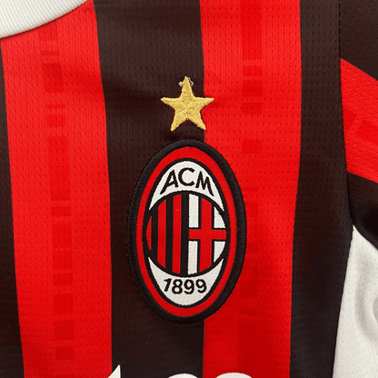 24/25 AC Milan Home Kids Size Kit from FootballPrestige.club - Premium Football Kits
