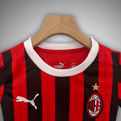 24/25 AC Milan Home Kids Size Kit from FootballPrestige.club - Premium Football Kits