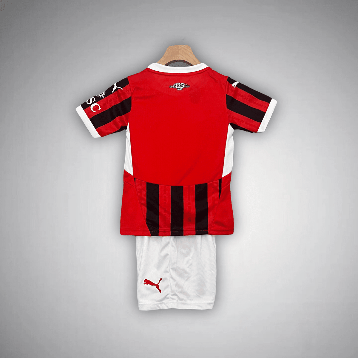 24/25 AC Milan Home Kids Size Kit from FootballPrestige.club - Premium Football Kits