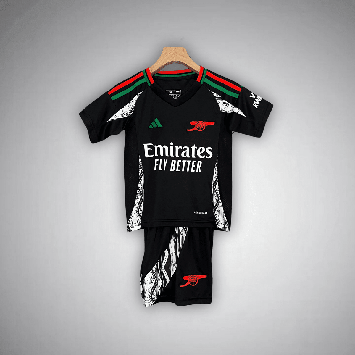 24/25 Arsenal Away Kids Size Kit from FootballPrestige.club - Premium Football Kits