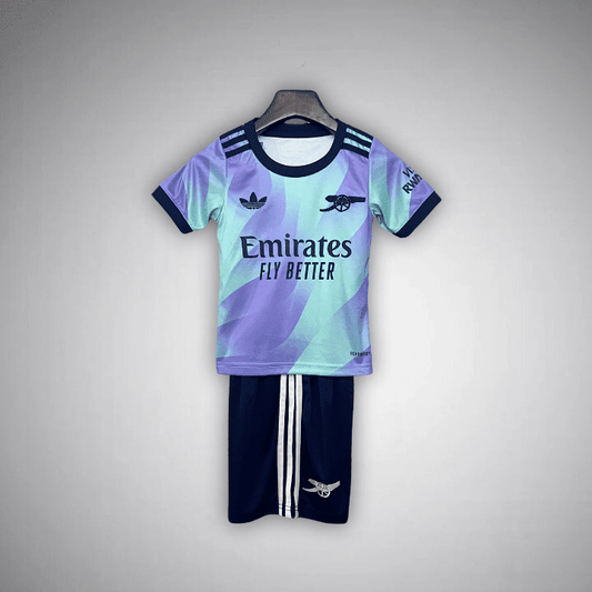 24/25 Arsenal Third Kids Size Kit from FootballPrestige.club - Premium Football Kits