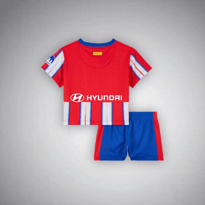 24/25 Atletico Madrid Home Kids Size Kit from FootballPrestige.club - Premium Football Kits