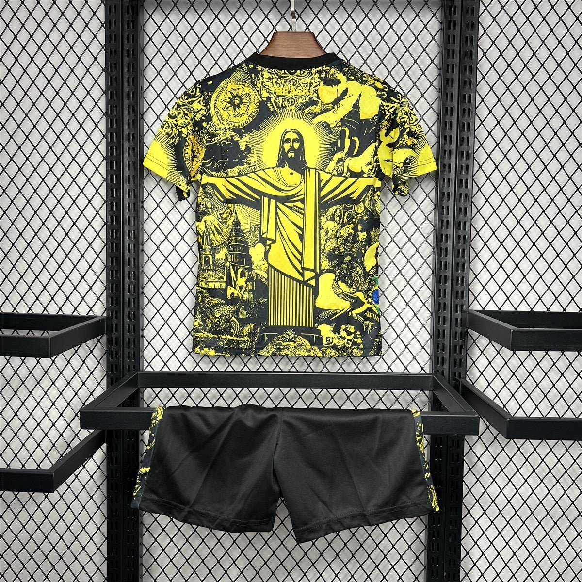 24/25 Brazil "Jesus" Premium Yellow Kit from FootballPrestige.club - Premium Football Kits