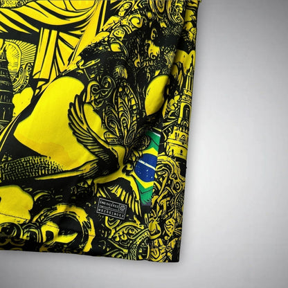 24/25 Brazil "Jesus" Premium Yellow Kit from FootballPrestige.club - Premium Football Kits