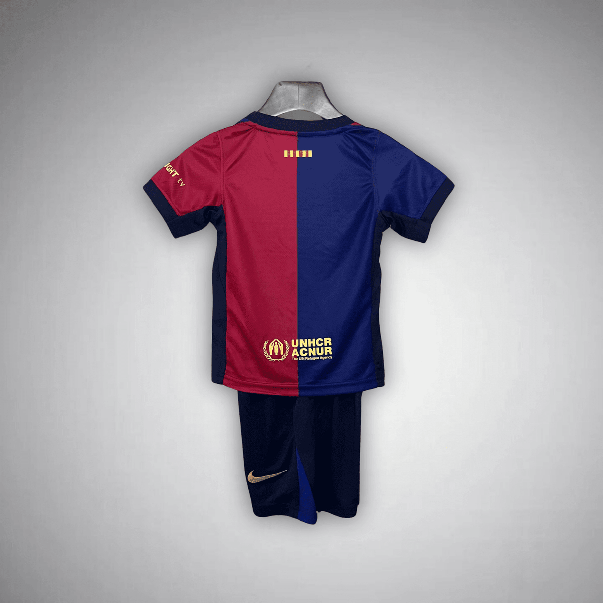 24/25 FC Barcelona Home Kids Size Kit from FootballPrestige.club - Premium Football Kits