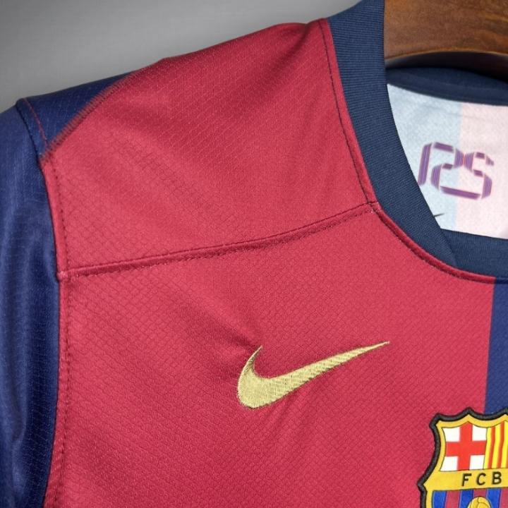 24/25 FC Barcelona Home Premium Kit from FootballPrestige.club - Premium Football Kits