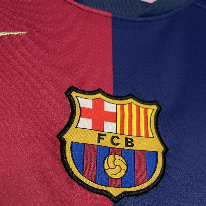 24/25 FC Barcelona Home Premium Kit from FootballPrestige.club - Premium Football Kits