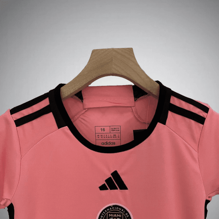 24/25 Inter Miami Home Kids Size Kit from FootballPrestige.club - Premium Football Kits