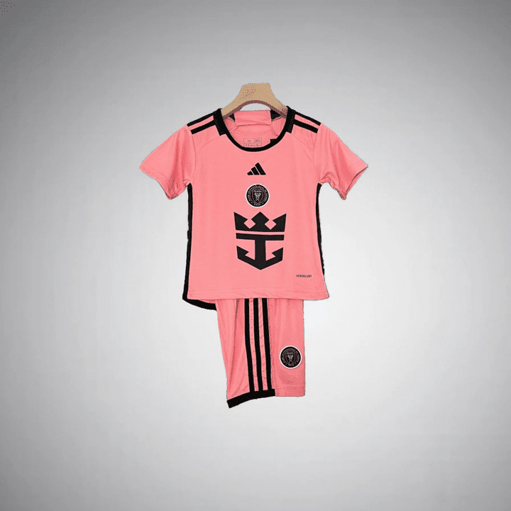 24/25 Inter Miami Home Kids Size Kit from FootballPrestige.club - Premium Football Kits