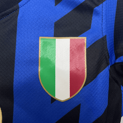 24/25 Inter Milan Home Kids Size Kit from FootballPrestige.club - Premium Football Kits