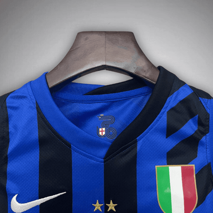 24/25 Inter Milan Home Kids Size Kit from FootballPrestige.club - Premium Football Kits