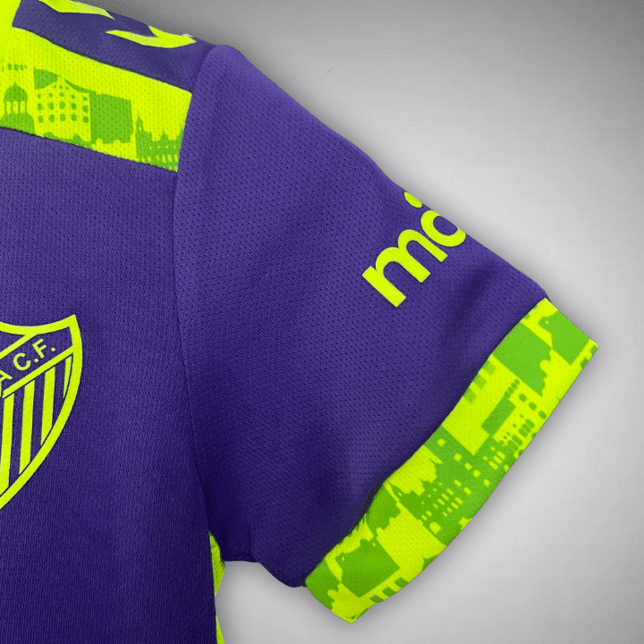 24/25 Málaga Away Kids Size Kit from FootballPrestige.club - Premium Football Kits