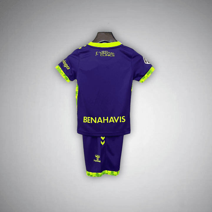 24/25 Málaga Away Kids Size Kit from FootballPrestige.club - Premium Football Kits