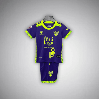 24/25 Málaga Away Kids Size Kit from FootballPrestige.club - Premium Football Kits