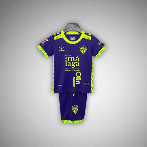 24/25 Málaga Away Kids Size Kit from FootballPrestige.club - Premium Football Kits