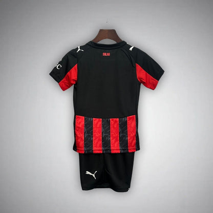 25/26 AC Milan Home Kids Size Kit from FootballPrestige.club - Premium Football Kits