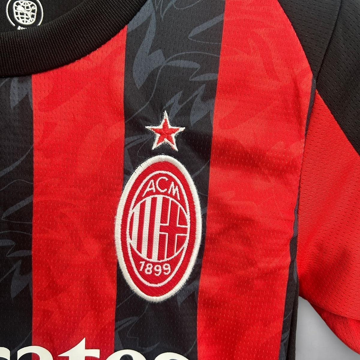 25/26 AC Milan Home Kids Size Kit from FootballPrestige.club - Premium Football Kits