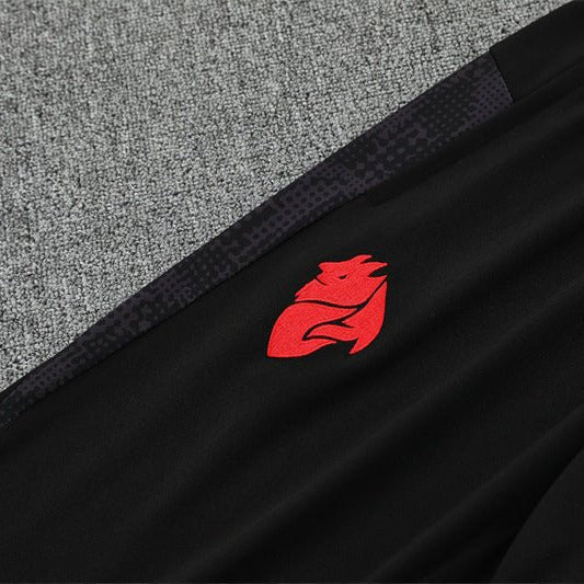 25/26 AC Milan Training Black Kids Size Tracksuit from FootballPrestige.club - Premium Football Kits