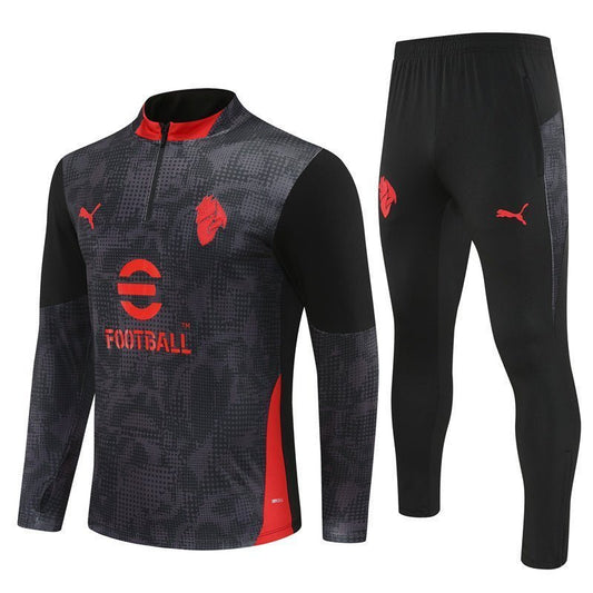 25/26 AC Milan Training Black Tracksuit from FootballPrestige.club - Premium Football Kits